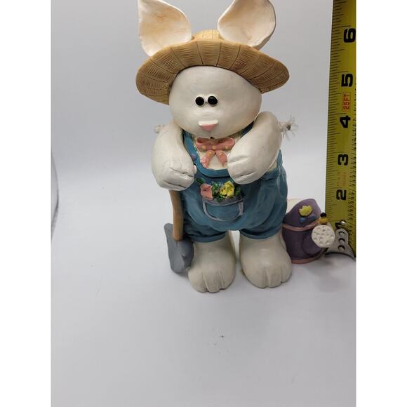 Vintage Easter Bunnies Mr & Mrs. Rabbits & Decorative Easter Eggs - Picture 12 of 12